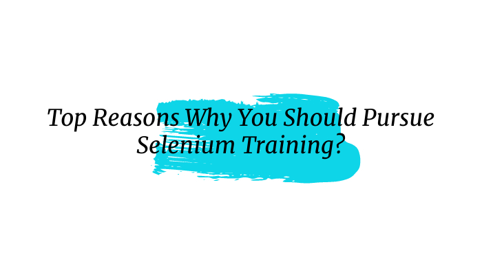 Top Reasons Why You Should Pursue Selenium Training?